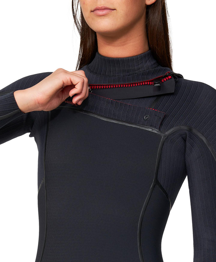 Women's HyperFire X 4/3mm Steamer Chest Zip - Black