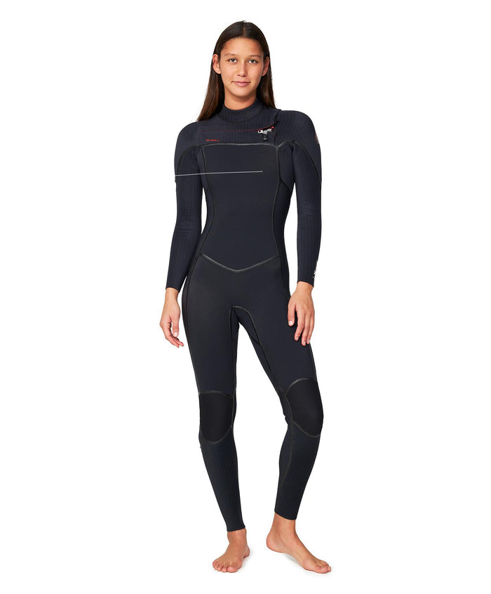 Women's HyperFire X 4/3mm Steamer Chest Zip - Black