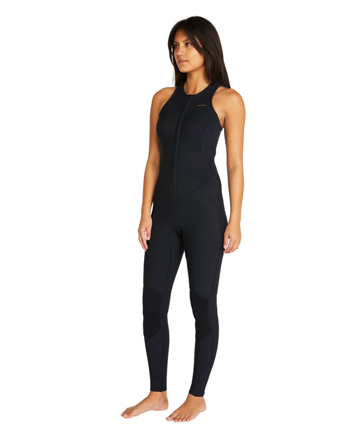 Women's HyperFreak 2mm Long Jane Spring Suit Front Zip - Black