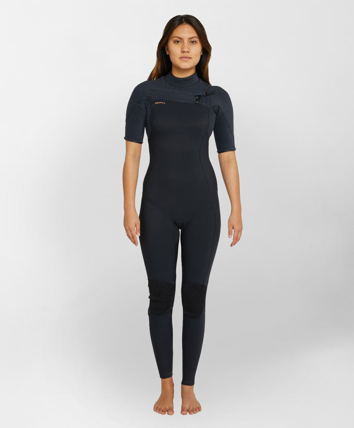 Women's HyperFreak 2mm Short Arm Steamer Chest Zip - Black