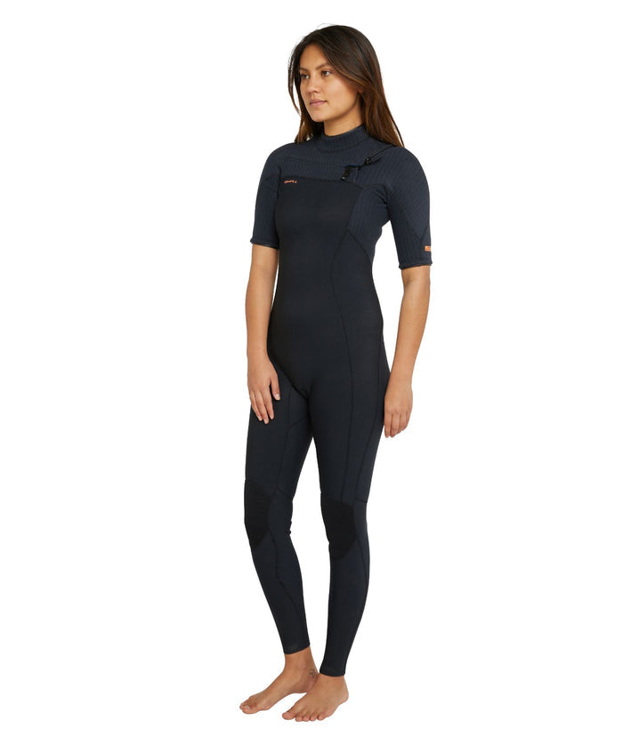 Women's HyperFreak 2mm Short Arm Steamer Chest Zip - Black