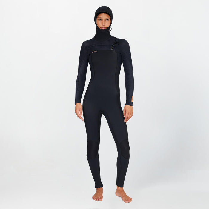 Women's HyperFreak Hooded 5/4+mm Steamer Chest Zip - Black