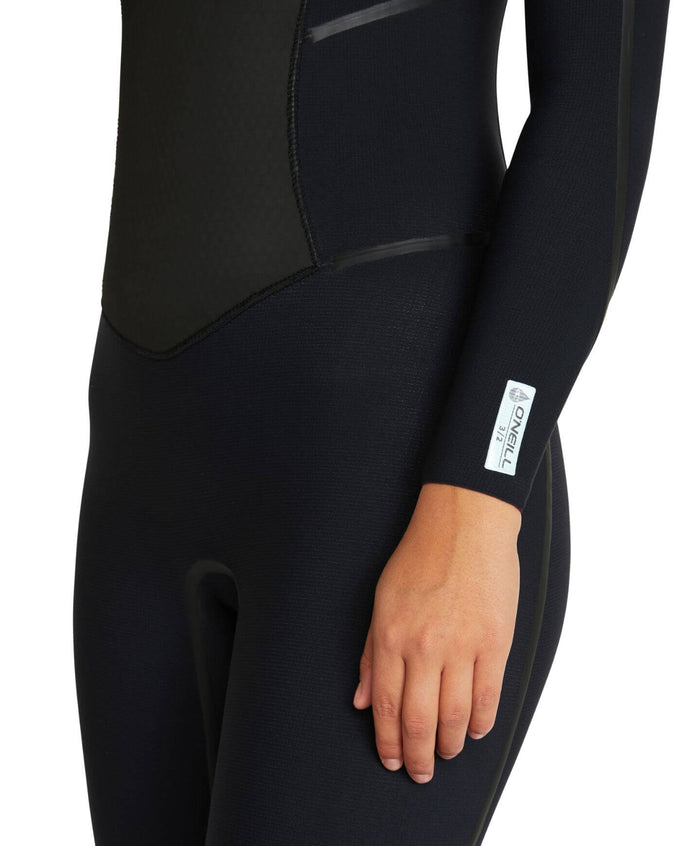 Women's Psycho Tech 3/2mm Steamer Chest Zip - Black