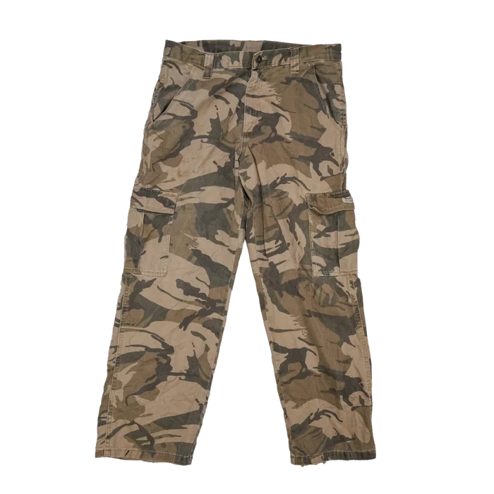 Wrangler Brown DPM Cargo Trousers - 32x30, Medium - Army & Outdoors - Cargo Trousers