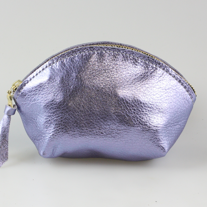 Zina Kao - The Metallic Simon Mini Makeup Clutch - Hyacinth